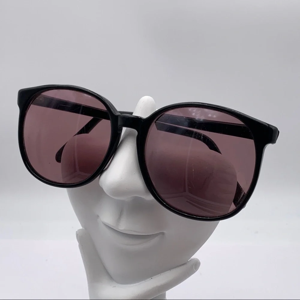 Vintage Black Oversized Oval Sunglasses Frames